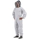 U74 Natural Cotton Beekeeper Suit with Fencing Veil