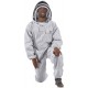 U74 Natural Cotton Beekeeper Suit with Fencing Veil