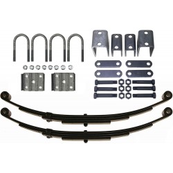 3500lb Single Trailer Axle Suspension Kit Leaf Spring U-Bolt & Hanger Kit