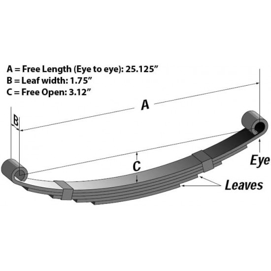 6000lb Single Trailer Axle Suspension Kit 3000lb Spring U-Bolt Hanger Kit