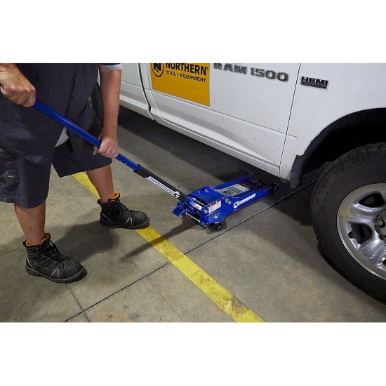 Long-Reach, Low-Profile Professional Service Floor Jack — 3-Ton Capacity