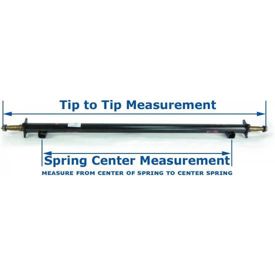 Utility Trailer Painted Axle Beam 3,500 lbs 95 Hub Face w/Loose Spring Seats