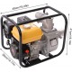 3-Inch Gas Water Semi Trash Pump, 4 Stroke 7.5HP Gasoline Powered Water Transfer Pump High Pressure Garden Irrigation Commercial Engine Pump for Agricultural Greenhouses, Tunnel Drainage