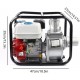 Portable Gasoline Water Pump, Gas-Powered Semi-Trash Water Transfer Pump for Garden Lawn Watering, Field Pumping, Drainage Operations, Irrigation and Fertilization (3 - 7.5HP - 210CC)