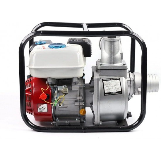 Portable Gasoline Water Pump, Gas-Powered Semi-Trash Water Transfer Pump for Garden Lawn Watering, Field Pumping, Drainage Operations, Irrigation and Fertilization (3 - 7.5HP - 210CC)