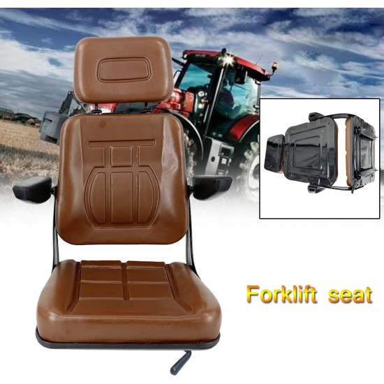 Universal Tractor Seat SOFEDY High Back Forklift Seat PVC Mower Seat Fits Excavator Forklift, Tractor,Kubota,Skid Loader,Backhoe Dozer Telehandler, Heavy Mechanical Seat