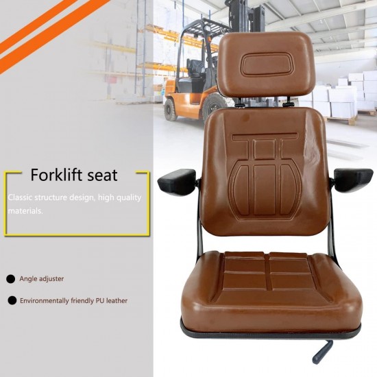 Universal Tractor Seat SOFEDY High Back Forklift Seat PVC Mower Seat Fits Excavator Forklift, Tractor,Kubota,Skid Loader,Backhoe Dozer Telehandler, Heavy Mechanical Seat