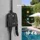 2.0 HP Self Priming In-Ground Swimming Pool Pump Dual Speed 2 1.5 and 1.25'' Inlet/Outlet 230V with Outdoor Smart Plug with 2 Individually Controlled Outlets