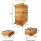 10-Frame Bee Hive Complete Beehive Kit Beeswax Coated Beehive Include Frames and Foundation Sheets for All Beekeeping Levels (2 Deep & 1 Medium Bee Boxes)