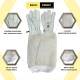 Ventilated Bee Suit for Men - 3X Ultra Protective Layer Beekeeping Suit - Premium White Fabric Mesh Bee Keepers Suite - Professional Bee Suit for Women with Fencing Veil (XL)