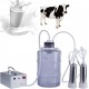 WZFANJIJ Milking Machine for Cows, Automatic Portable Livestock Milking Equipment, with 2 Teat Cups Adjustable Vacuum Pump Food Silicone Grade Hose,for-Cattle