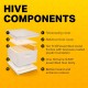 Complete Bee Hive Kit, Fully Assembled Beginner-Friendly Bee Hive Starter Set with Hive Body & 10 Frames