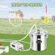 2 in 1 7L Goat Milking Machine, Electric Vacuum Pulsation Milker, Handheld Portable Milking Machine for Cows with 4 Teat Cups (for Goat Cow Battery)