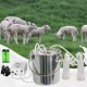 3L Goat Milking Machine,Rechargeable Adjustable Suction Pulsation Vacuum Electric Milker,Portable Automatic Breast Pump with 2 Teat Cups Stainless Steel Bucket for Goats(Upgrade Model)