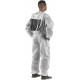 U84 Ultralight Beekeeper Suit with Fencing Veil, 4XL, Silver White