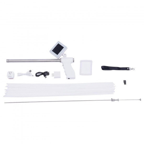 Professional Visual Insemination Kit - 400mm Gun with Adjustable 3.5 Screen, 5MP Camera, and Stainless Steel Probe - Veterinary Tools for Cows, and Cattle