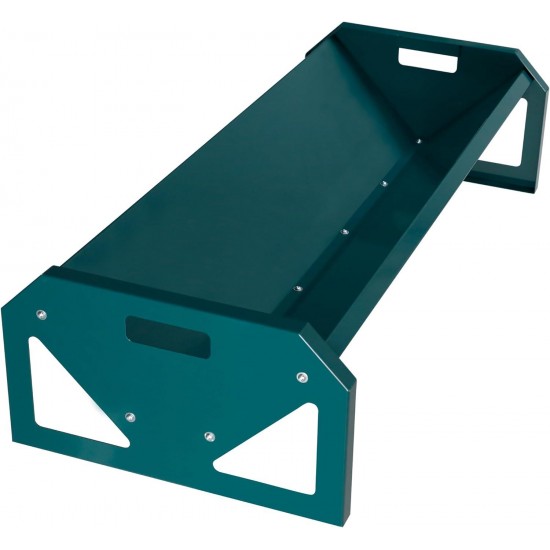 Solution4Patio Portable 45 Long Galvanized Steel Livestock Feeding Trough, Heavy-Duty Large Capacity Feeder, Easy to Clean, for Calves, Sheep, Horses, Alpacas and Goats, Cyan Color