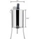 New Electric 4 Frame Honey Extractor Separator,Food Grade Stainless Steel Honeycomb Spinner Drum with Adjustable Height Stands,Beekeeping Pro Extraction Apiary Centrifuge Equipment