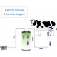 Cow and Goat Milking Machine, Pulse/Direct Suction Milking Machine, Automatic Portable Livestock Milking Equipment, 3L Cow and Goat Milking Machine, Silicone Milk Lining