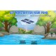 5.76CFM Solar Pond aerator, 300W Pond & Lake Aerator with 24V 5ah Power Box,100' Weighted Tubing, With Faster Sinking Diffusers, With 4pcs 100W solar panels