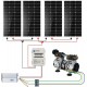 5.76CFM Solar Pond aerator, 300W Pond & Lake Aerator with 24V 5ah Power Box,100' Weighted Tubing, With Faster Sinking Diffusers, With 4pcs 100W solar panels