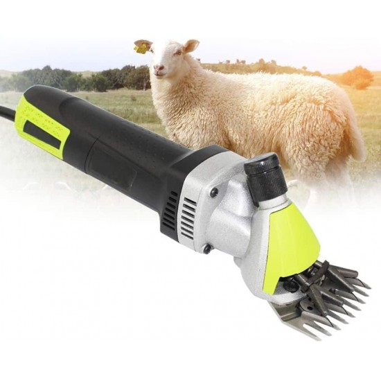 Livestock Electric Clipper,850w Profession Sheep Shears 6 speeds Wool Fader Animal Husbandry Supplies Used for Goats, Cattle, Farm Animals,13 Teeth Straight Blade