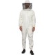 Professional Bee Suit with Round Hood Veil- Thick Cotton Bee Suit Sting-Less Protection Pro Beekeeper Suit Bee Keeper Suite Trajes De Apicultura XL