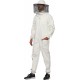 Professional Bee Suit with Round Hood Veil- Thick Cotton Bee Suit Sting-Less Protection Pro Beekeeper Suit Bee Keeper Suite Trajes De Apicultura XL