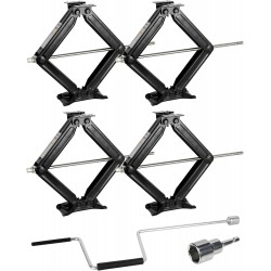 RV Trailer Camper Stabilizer Leveling Scissor Jacks with Handle 24 9000lbs Set of 4