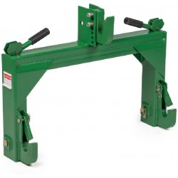 Titan Attachments Green 3 Point Quick Hitch Adaptor to Category 1 and 2 Tractors, 3000 LB Lifting Capacity, 27.5 Between Lower Arms, 14.5 ~17.5 Level Adjustment