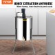 Electric Honey Extractor, 4/8 Frame Stainless Steel Beekeeping Extraction, Honeycomb Drum Spinner with Transparent Lid, Apiary Centrifuge Equipment with Height Adjustable Stand, Silver