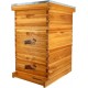 10-Frame Langstroth Beehive Dipped in 100% Beeswax, Complete Bee Hives and Supplies Starter Kit Includes 2 Deep Hive Bee Box and 1 Bee Hive Super with Beehive Frames and Foundation