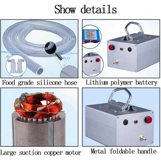 WZFANJIJ Milking Machine for Men, Automatic Portable Livestock Milking Equipment, with 2 Teat Cups Adjustable Vacuum Pump Food Silicone Grade Hose,for-Sheep