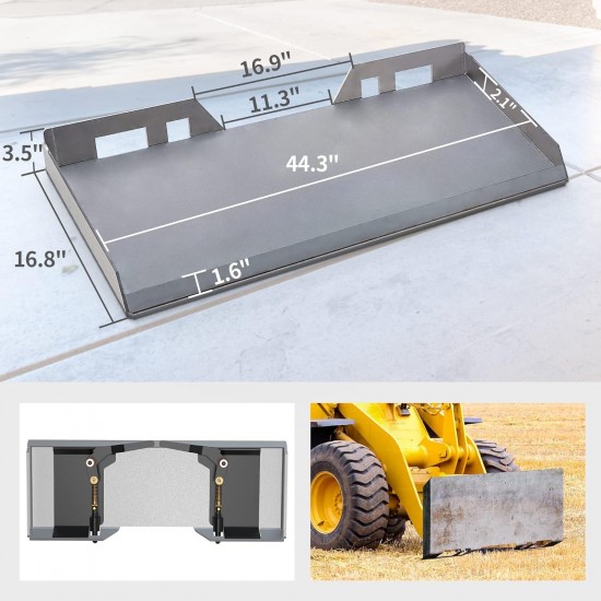 1/4” Universal Quick Attach Plate Compatible with Kubota and Bobcat Skid Steers and Tractors