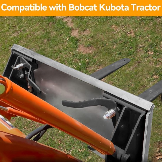 1/4” Universal Quick Attach Plate Compatible with Kubota and Bobcat Skid Steers and Tractors