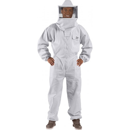 U75 Natural Cotton Beekeeper Suit with Square Veil