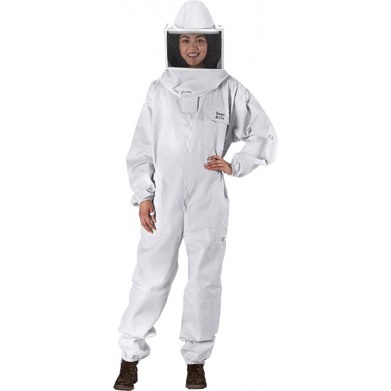 U75 Natural Cotton Beekeeper Suit with Square Veil