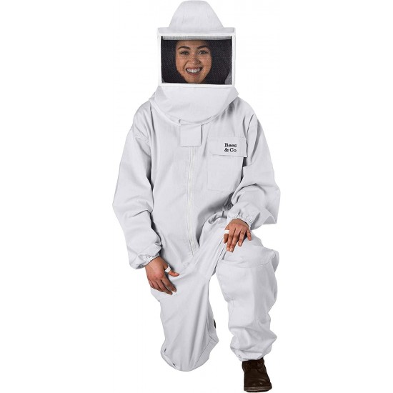 U75 Natural Cotton Beekeeper Suit with Square Veil