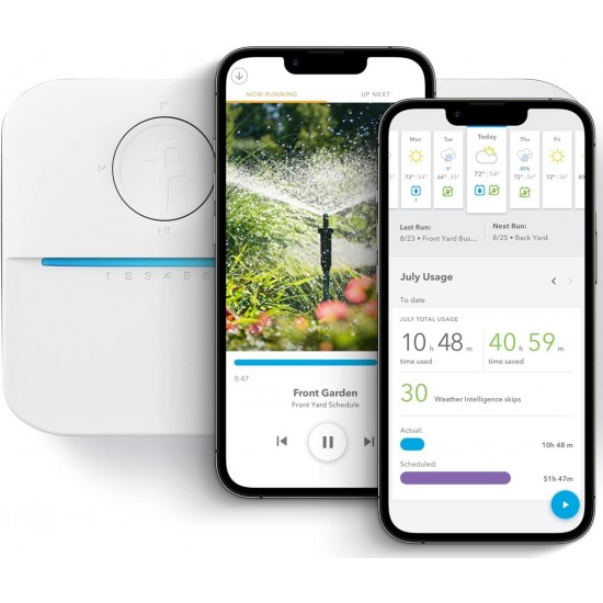 16ZULW-C 16 Zone: 3rd Generation Smart Sprinkler Controller with Hyperlocal Weather Intelligence,Grey