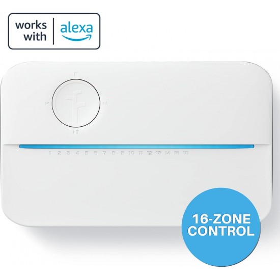 16ZULW-C 16 Zone: 3rd Generation Smart Sprinkler Controller with Hyperlocal Weather Intelligence,Grey