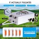 8L Cow Milking Machine Electric Cow Milker Machine Electric Pump Automatic Pulsation Plug-in Electric Milking Machine Vacuum Pump Adjustable with Stainless Steel Bucket (for Cow)