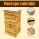 5-Layer Langstroth Beehive Dipped in 100% Beeswax, Complete Bee Hives and Supplies Starter Kit Includes 2 Deep Hive Bee Box & 3 Super Bee Hive(No Frame).