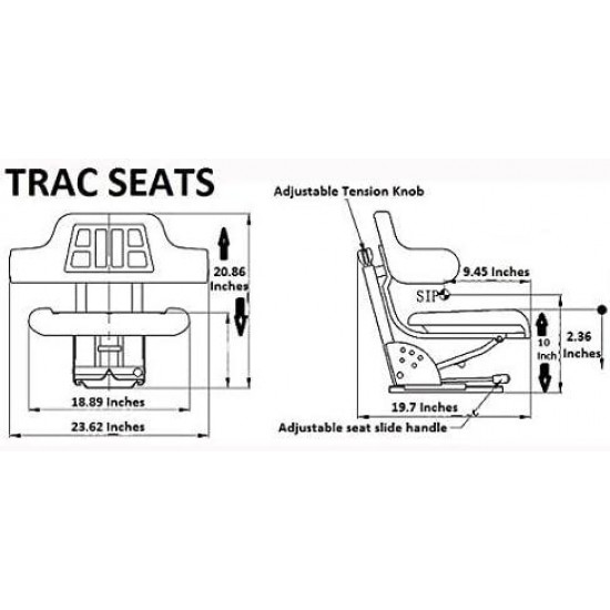 YELLOW SUSPENSION TRACTOR Seat Fits JOHN DEERE 1020,1530,2020,2030,2040,2155, 2280, 5210