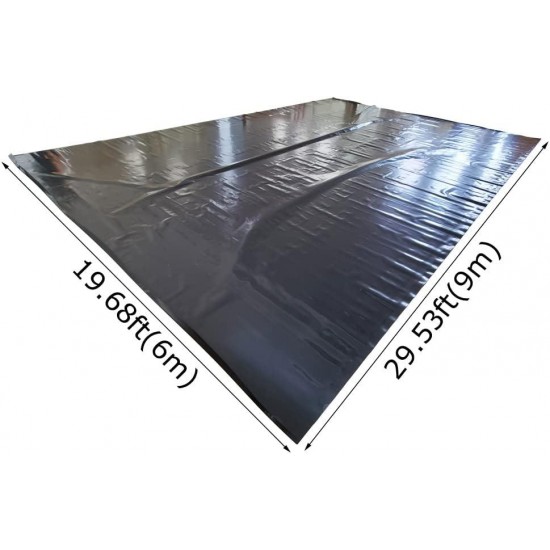 Pond Liner 20Mil 20x30ft Flexible Geomembrane Dam Liner Pond Skins HDPE Black Liner for Outdoor Ponds Water Garden and Fish Pond