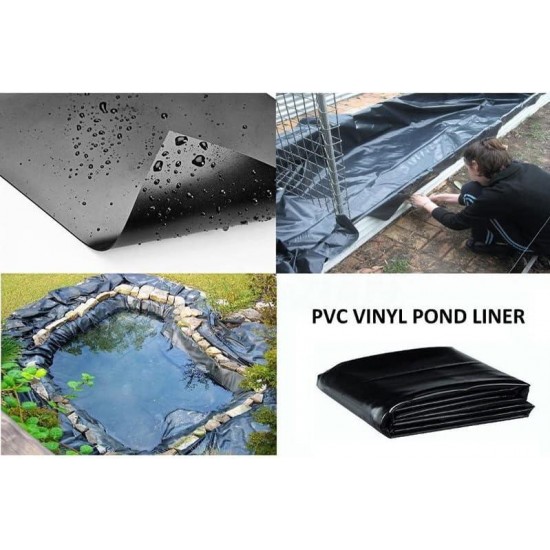 Pond Liner 20Mil 20x30ft Flexible Geomembrane Dam Liner Pond Skins HDPE Black Liner for Outdoor Ponds Water Garden and Fish Pond