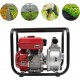 2-inch Gasoline Engine Water Pump, 4stroke 7HP Gas Powered Trash Water Transfer Pump with 25ft Hose, Portable High Pressure for Farmland Watering, Garden Irrigation