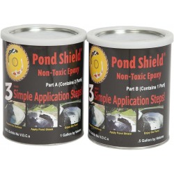 SKU-BLACK-GA Non-Toxic Pond Shield Epoxy Paint, 1.5-Gallon, Black, 192 Fl Oz (Pack of 1)