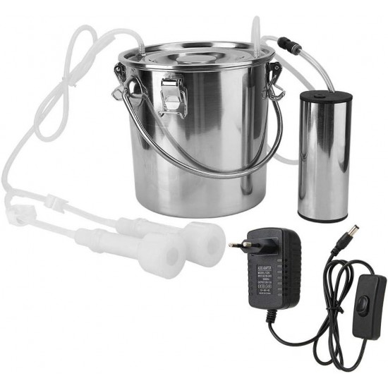 EU Plug Goat Milking Kit, Milking Kit, Portable Impulse Milker Electric Milking Machine Cows Sheep Livestocks for Goats(For sheep)