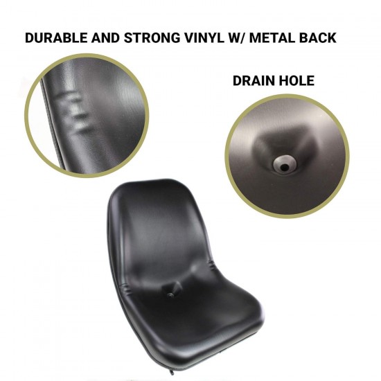 E-6669135 DirectFit™ Black Vinyl Seat for Bobcat Skid Steers 963, 873, 751, 773, 653, 542, 742, S100, S130, S150, S160,