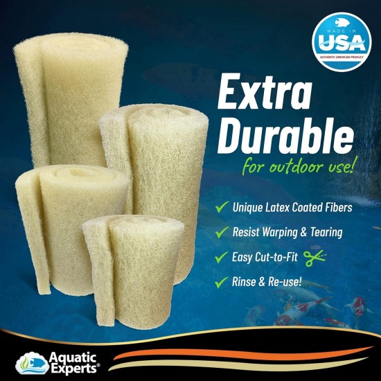 18x72 Fine (Classic White) + 18x36 Coarse Classic Cream Koi Pond Filter Pad